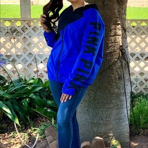 SOLD PINK Black and Blue Windbreaker